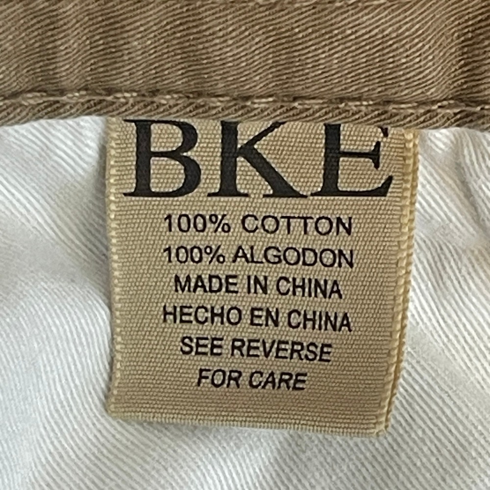 BKE Fulton Straight Leg Mens 31x31 100% Cotton Tan Khaki Pants Zip *READ - Picture 13 of 14